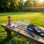 Badminton-Set mit 2 Schlägern und Federbällen -    Zorenza