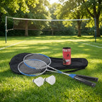 Badminton-Set mit 2 Schlägern und Federbällen -    Zorenza