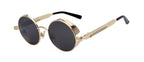 Runde Steampunk-Sonnenbrille mit Seitenschutz Zorenza