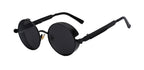 Runde Steampunk-Sonnenbrille mit Seitenschutz Zorenza