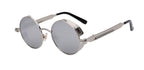 Runde Steampunk-Sonnenbrille mit Seitenschutz Zorenza