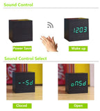Digitaler Holzwürfel-Wecker mit LED-Anzeige -    Zorenza