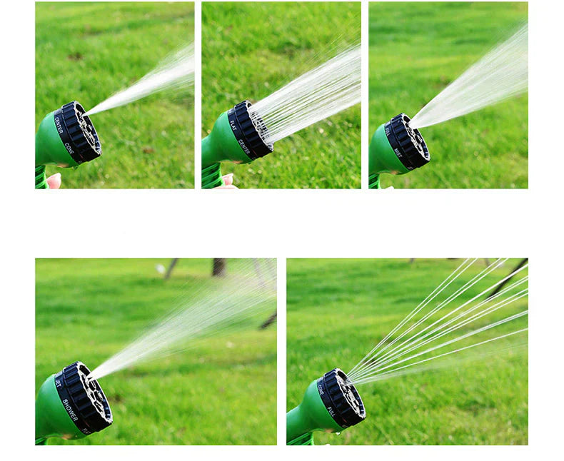 Flexibler Gartenschlauch 3-fach dehnbar mit 7-Stufen Spritzdüse – Knickfrei, leicht für Garten, Terrasse und Balkon – Zorenza