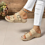 Sandalen mit Keilabsatz und verstellbaren Schnallen -    Zorenza