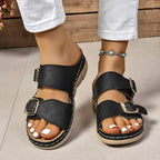 Sandalen mit Keilabsatz und verstellbaren Schnallen -    Zorenza