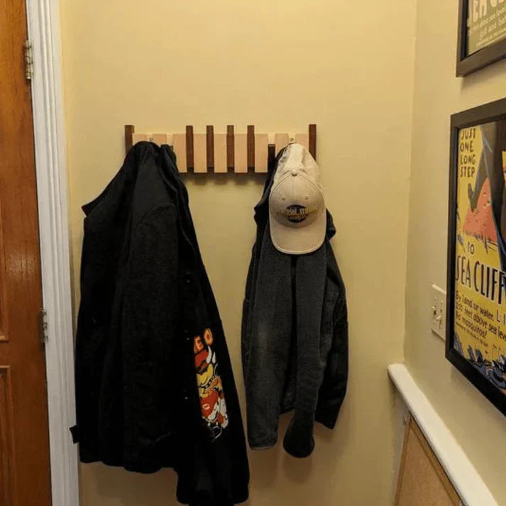 Wandgarderobe aus Holz im Piano-Design – 4-8 Haken -    Zorenza