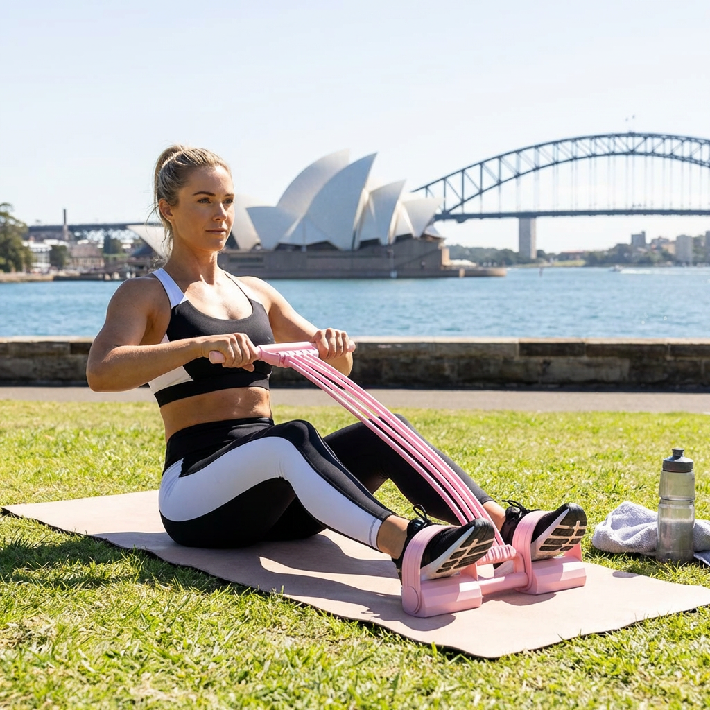 Fitnessband mit Fußstützen für Ganzkörper-Training -    Zorenza