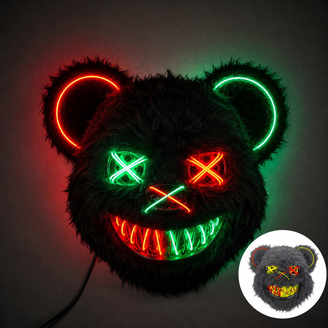 LED-Maske mit Neonlicht und mehreren Leuchtmodi -    Zorenza