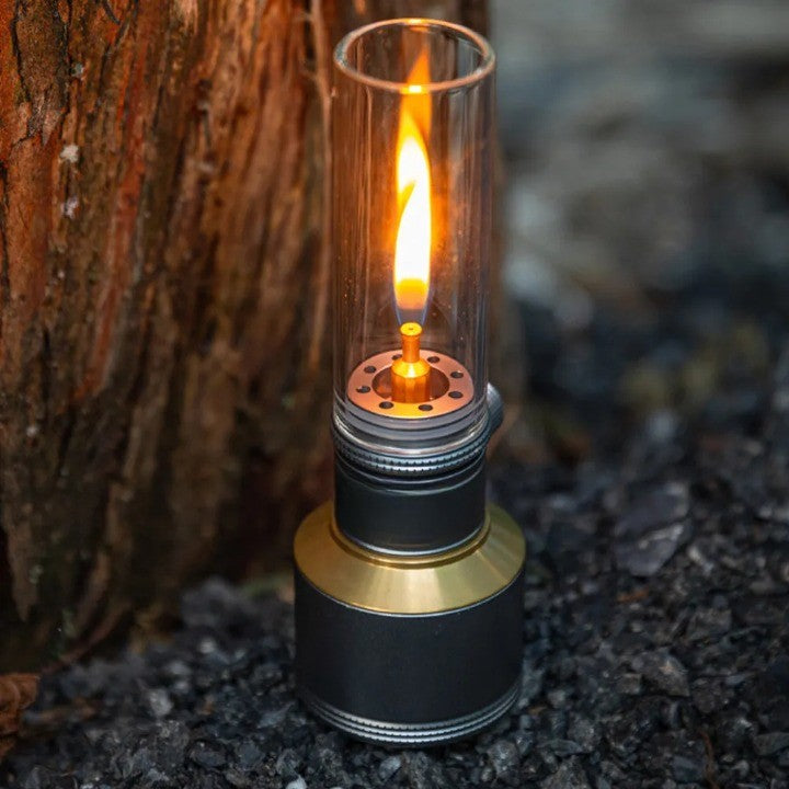 Campinglampe Aluminium mit Gaskartusche – Vintage-Stil -    Zorenza