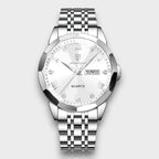 Elegante Herrenuhr mit Quarzwerk und Edelstahlarmband -    Zorenza