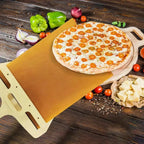 Pizzaheber Holz mit Edelstahl-Klinge – Profi-Design -    Zorenza