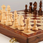 Schachspiel klappbar aus Holz mit Aufbewahrung -    Zorenza