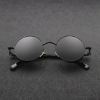 Runde Steampunk-Sonnenbrille mit Seitenschutz -    Zorenza