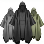 3-in-1 Regenponcho wasserdicht mit Kapuze — Poncho, Tarp & Schlafsackschutz -    Zorenza