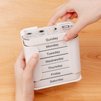 7-Tage Pillenbox mit Tageslabels -    Zorenza