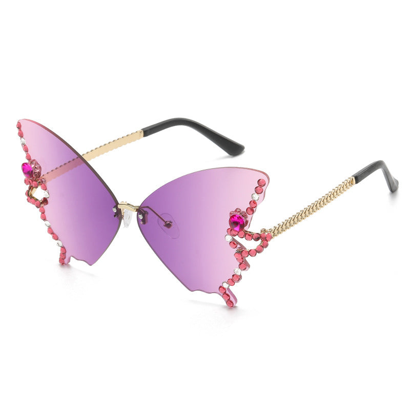 Sonnenbrille Schmetterling mit Kristallverzierung -    Zorenza