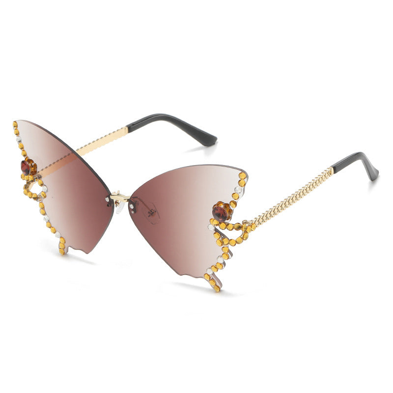 Sonnenbrille Schmetterling mit Kristallverzierung -    Zorenza