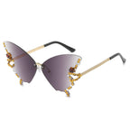 Sonnenbrille Schmetterling mit Kristallverzierung -    Zorenza