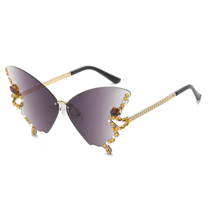 Sonnenbrille Schmetterling mit Kristallverzierung -    Zorenza