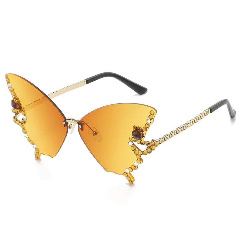 Sonnenbrille Schmetterling mit Kristallverzierung -    Zorenza