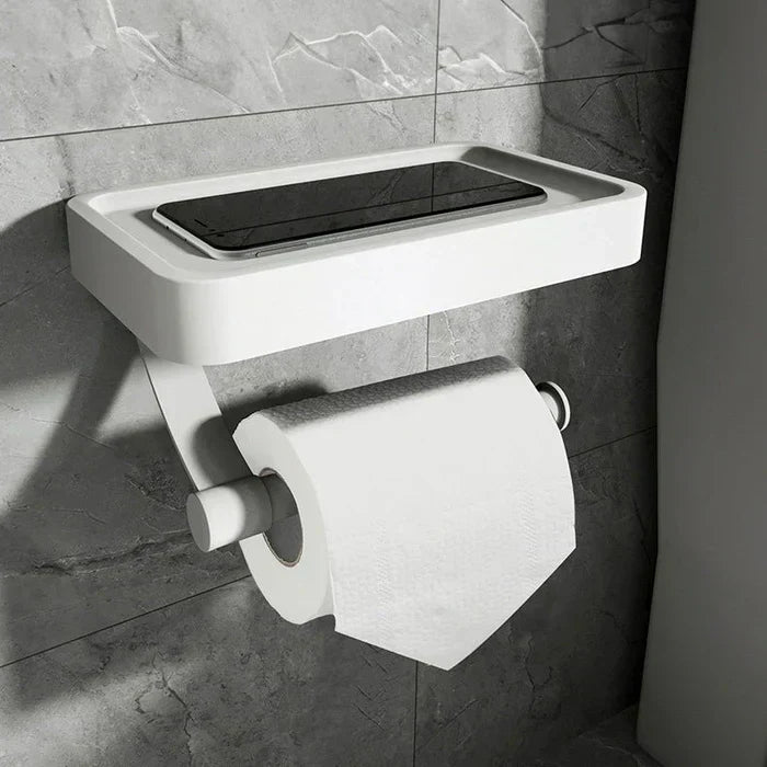 Toilettenpapierhalter Edelstahl mit Ablage -    Zorenza