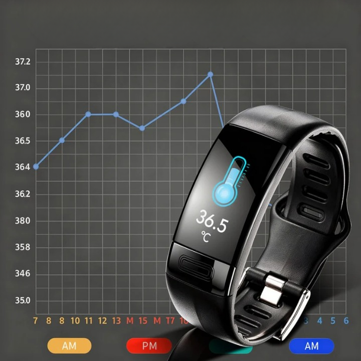 Fitness-Smartwatch mit Farbdisplay – USB-Ladung & 10 Tage Akku -    Zorenza