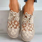 Bestickte Damenschuhe mit Blumenmuster und Fußbett -    Zorenza