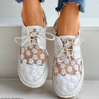 Bestickte Damenschuhe mit Blumenmuster und Fußbett -    Zorenza