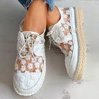 Bestickte Damenschuhe mit Blumenmuster und Fußbett -    Zorenza