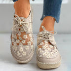 Bestickte Damenschuhe mit Blumenmuster und Fußbett -    Zorenza