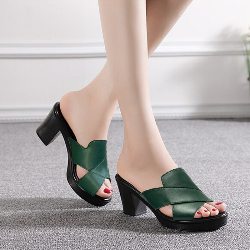 Plateau-Sandalen mit Blockabsatz -    Zorenza