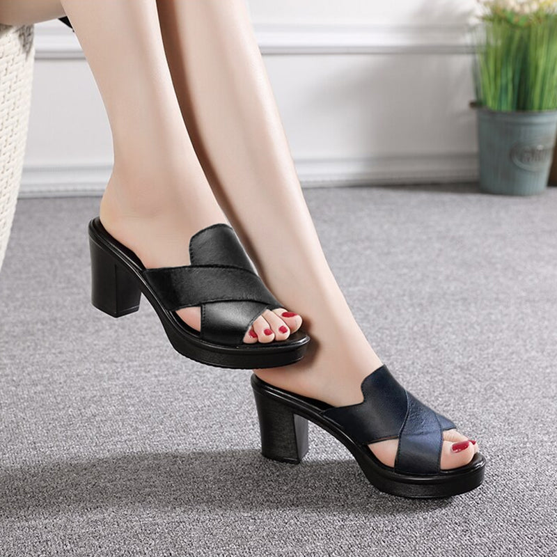 Plateau-Sandalen mit Blockabsatz -    Zorenza