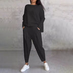 Damen Loungewear-Set mit Taschen – Leichtes Polyester -    Zorenza