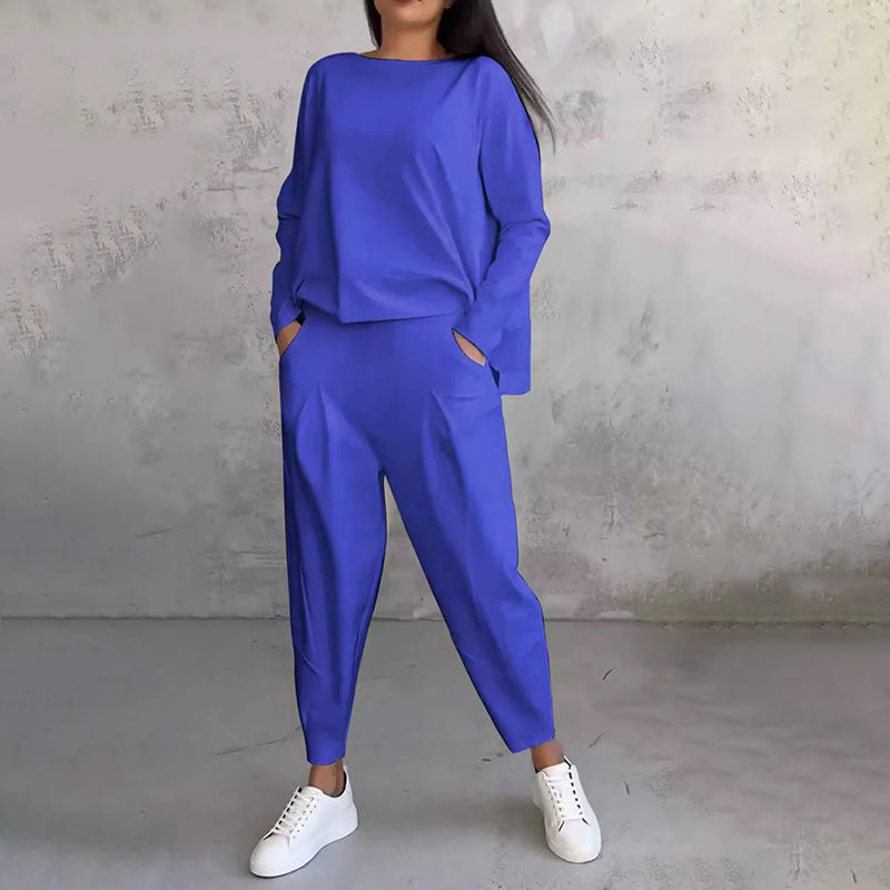 Damen Loungewear-Set mit Taschen – Leichtes Polyester -    Zorenza