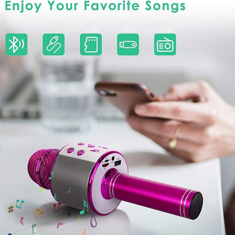 Kabelloses Karaoke-Mikrofon mit Bluetooth und Lautsprecher -    Zorenza