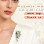 Blumen-Brosche mit Mini-Bouquet-Halter für frische Blüten -    Zorenza