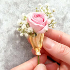 Blumen-Brosche mit Mini-Bouquet-Halter für frische Blüten -    Zorenza