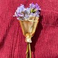 Blumen-Brosche mit Mini-Bouquet-Halter für frische Blüten -    Zorenza