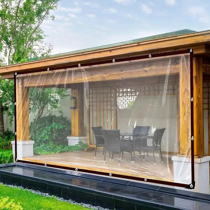 Transparente Schutzplane PE wasserdicht mit Ösen -    Zorenza