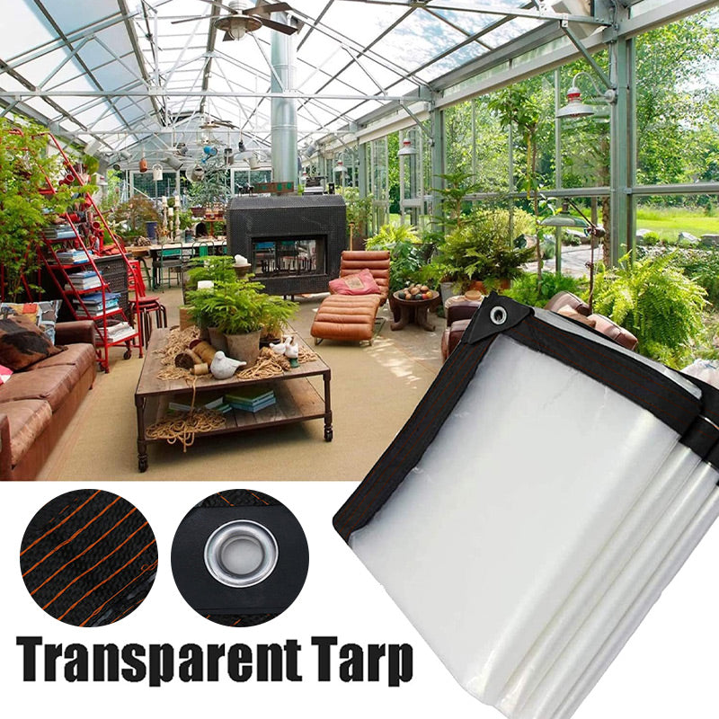 Transparente Schutzplane PE wasserdicht mit Ösen -    Zorenza