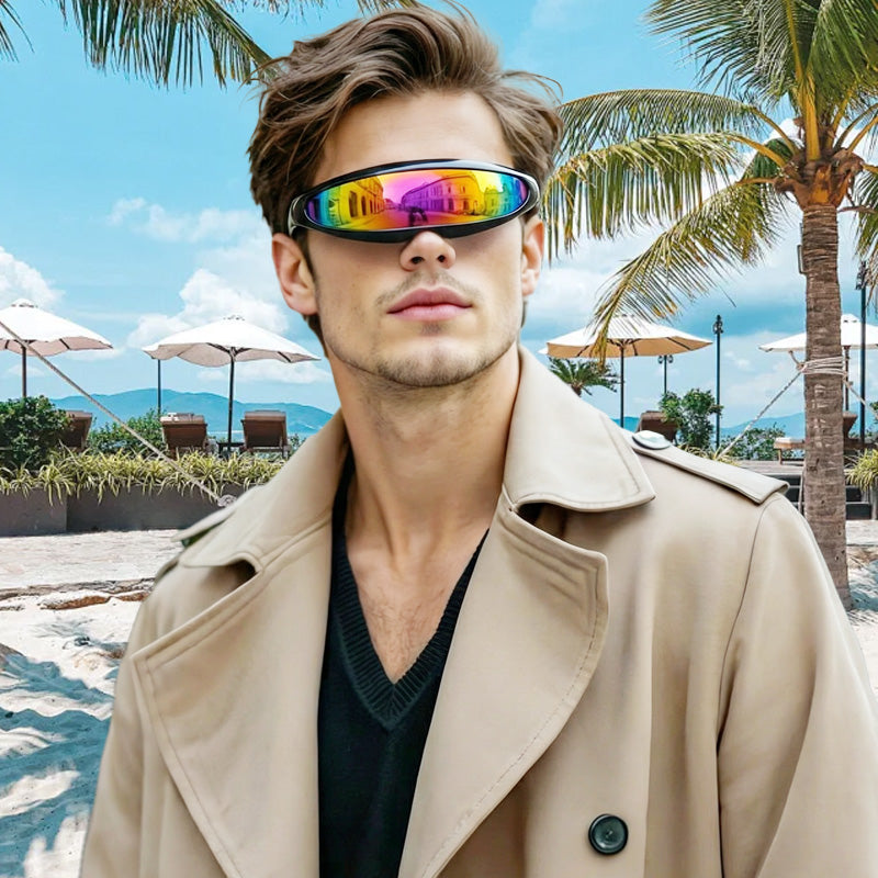 Futuristische Schutzbrille mit Panorama-Objektiv -    Zorenza