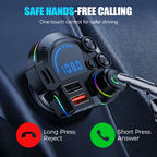 Auto FM Bluetooth-Transmitter mit 2 USB-Ladeanschlüssen -    Zorenza