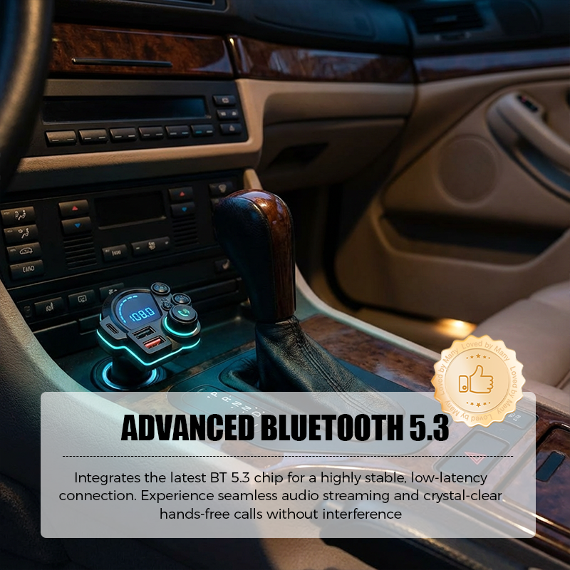 Auto FM Bluetooth-Transmitter mit 2 USB-Ladeanschlüssen -    Zorenza
