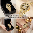 Herrenuhr mit drehbarem Zifferblatt und Kristallbesatz -    Zorenza