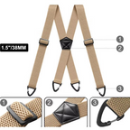 Hosenträger Herren mit Hakenclips – X-Back und Y-Form verstellbar -    Zorenza