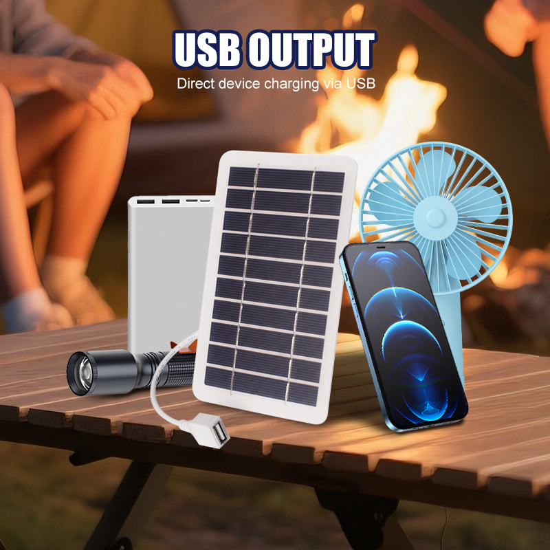 Flexibles Solarpanel 2W 5V – USB-Anschluss für mobile Geräte -    Zorenza