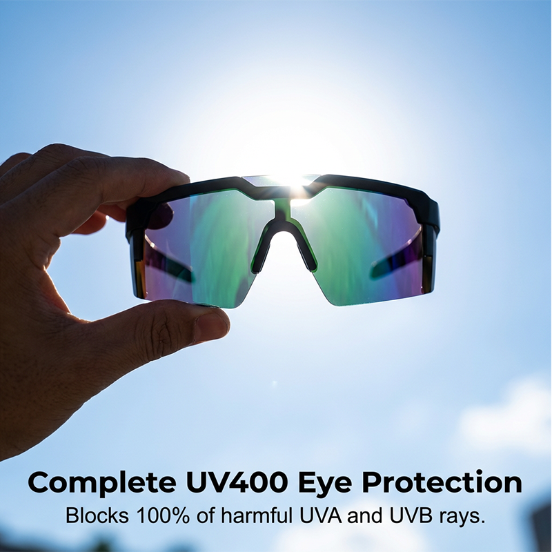 Sportbrille UV400-Schutz – Unisex für Radfahren und Laufen -    Zorenza