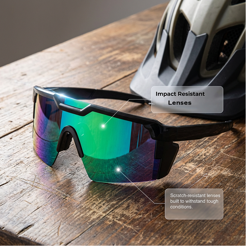 Sportbrille UV400-Schutz – Unisex für Radfahren und Laufen -    Zorenza