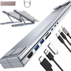 USB-C Dockingstation mit Laptopständer 8 Anschlüsse HDMI 4K -    Zorenza
