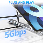 USB-C Dockingstation mit Laptopständer 8 Anschlüsse HDMI 4K -    Zorenza